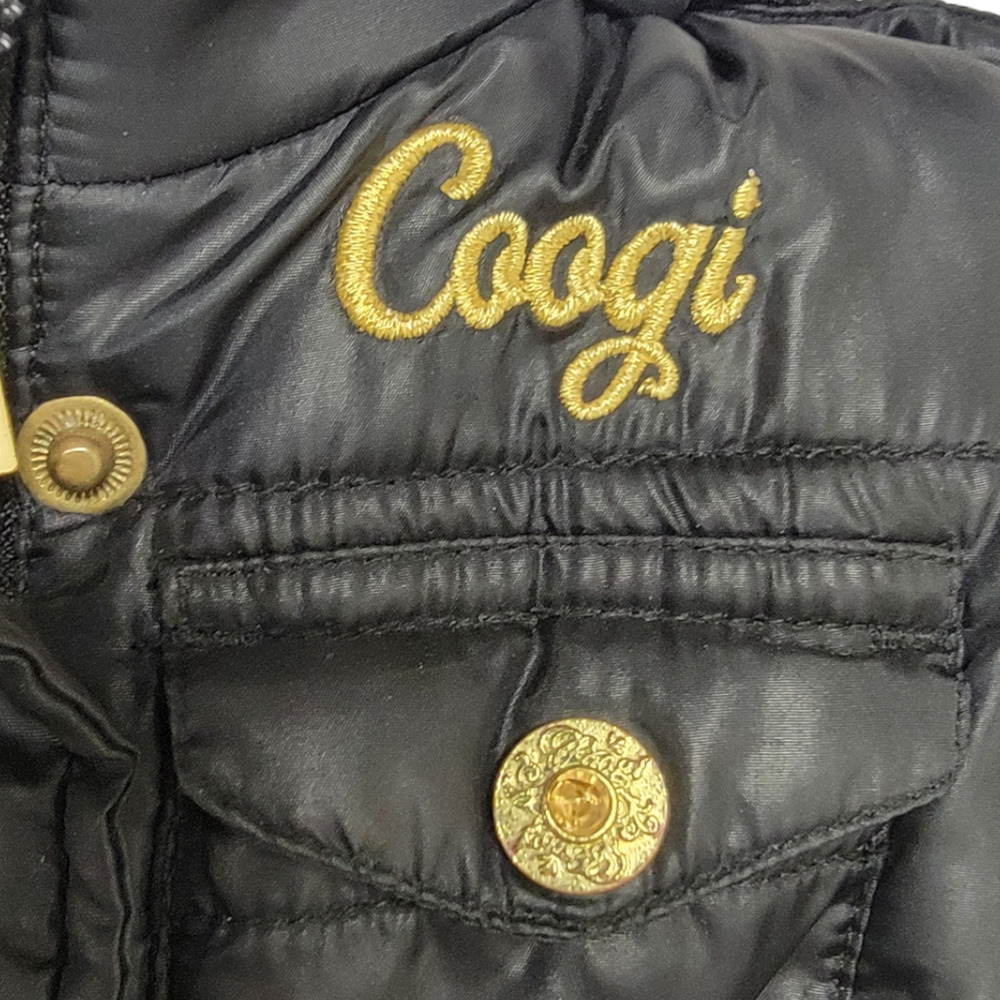 Coogi Girls Removable Hood Winter Coat Jacket Black Pink Lining Size 12 Month - Picture 4 of 9